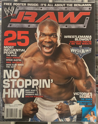 WWE RAW Magazine May 2006 Shelton Benjamin SEALED (Shelton Benjamin Color Poster Inside)