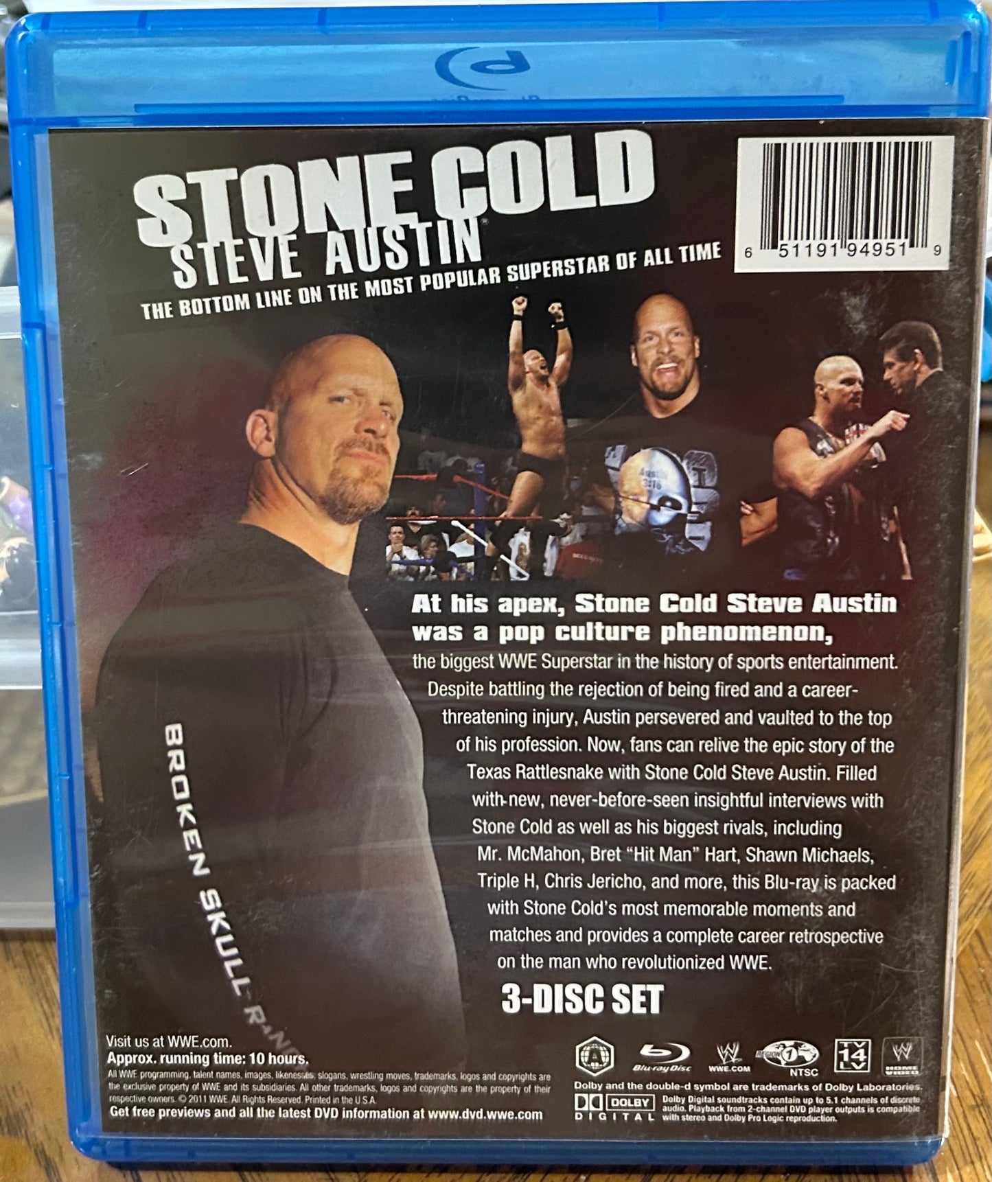 * WWE Stone Cold Steve Austin Blu-ray (3-Disc Set)