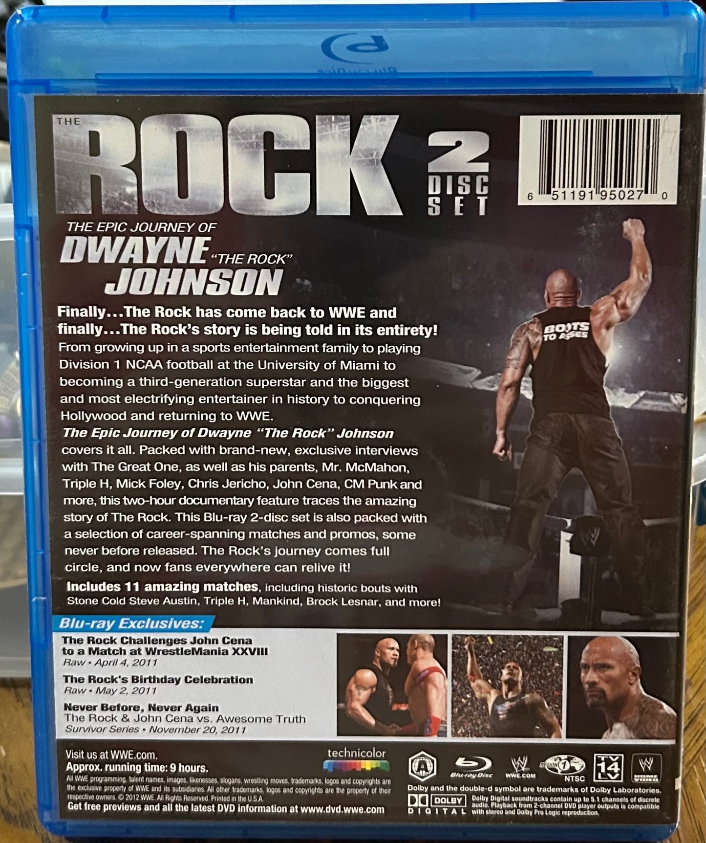 * WWE The Rock “The Epic Journey of Dwayne Johnson” (2-Disc Set)