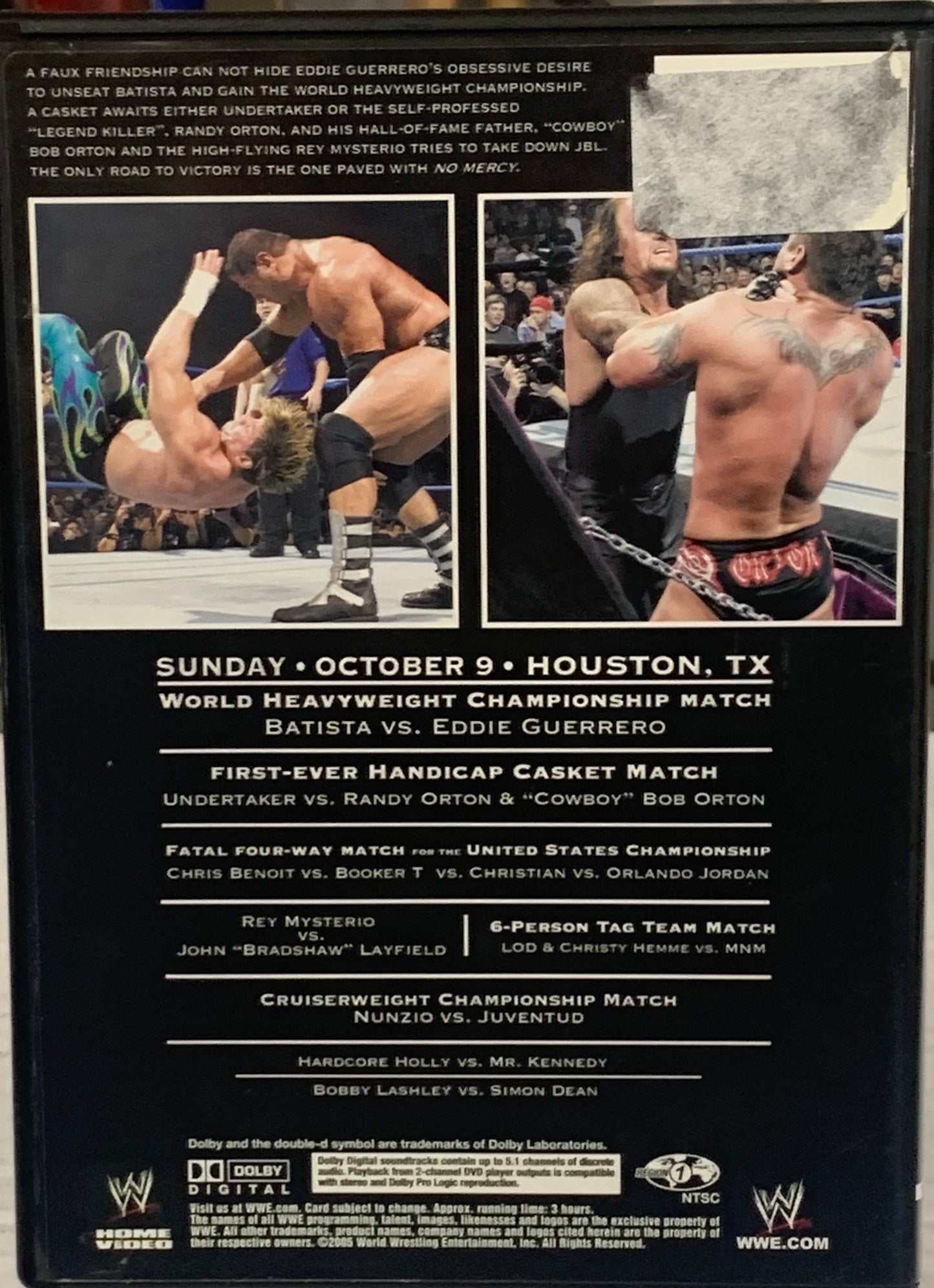 WWE DVD “No Mercy 2005” (Batista, Eddie Guerrero, Undertaker, Orton)