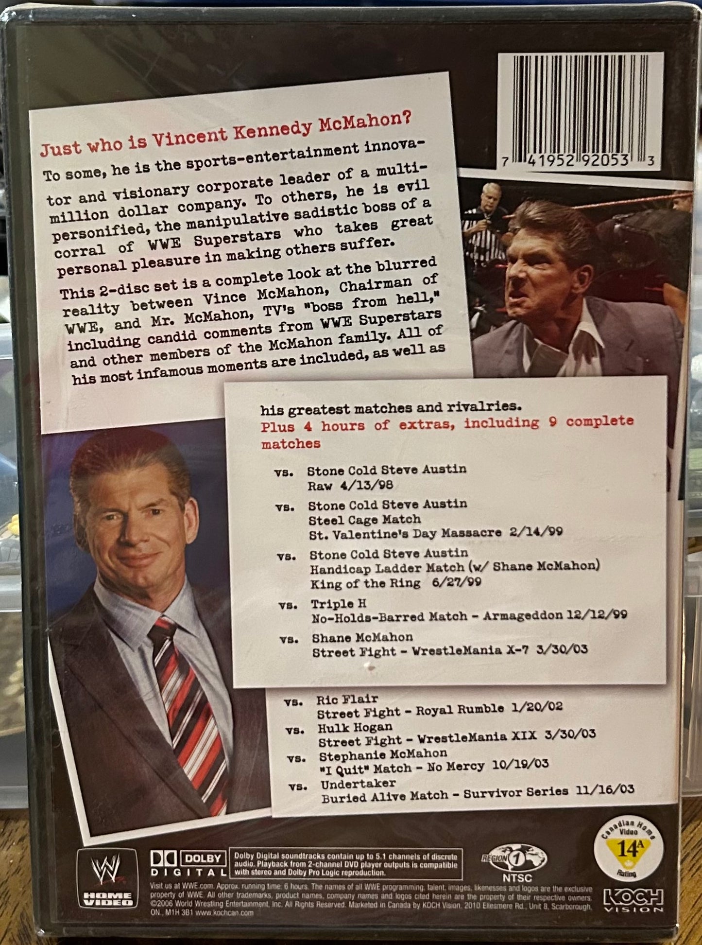 * WWE “McMahon, The Vince McMahon Story” DVD (2-Disc set)