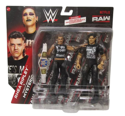 Rhea Ripley & Dominik Mysterio WWE Mattel Battlepack Action Figure (Sealed, Never Opened)