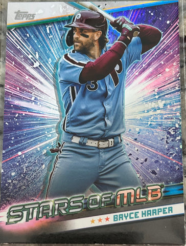 Bryce Harper 2024 Topps “Stars of MLB” Insert Baseball Card PHILLIES