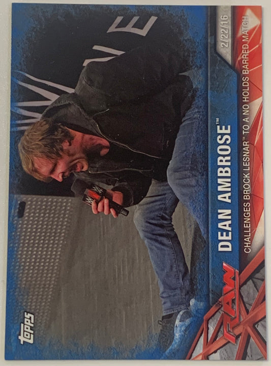 Dean Ambrose 2017 WWE Topps Blue Parallel Card #54/99