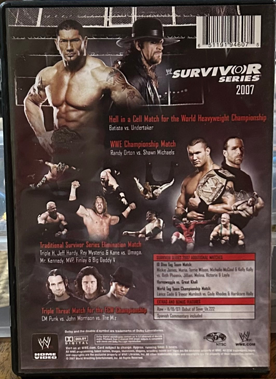 * WWE “Survivor Series 2007” DVD (Undertaker, Shawn Michaels, CM Punk & so much more)