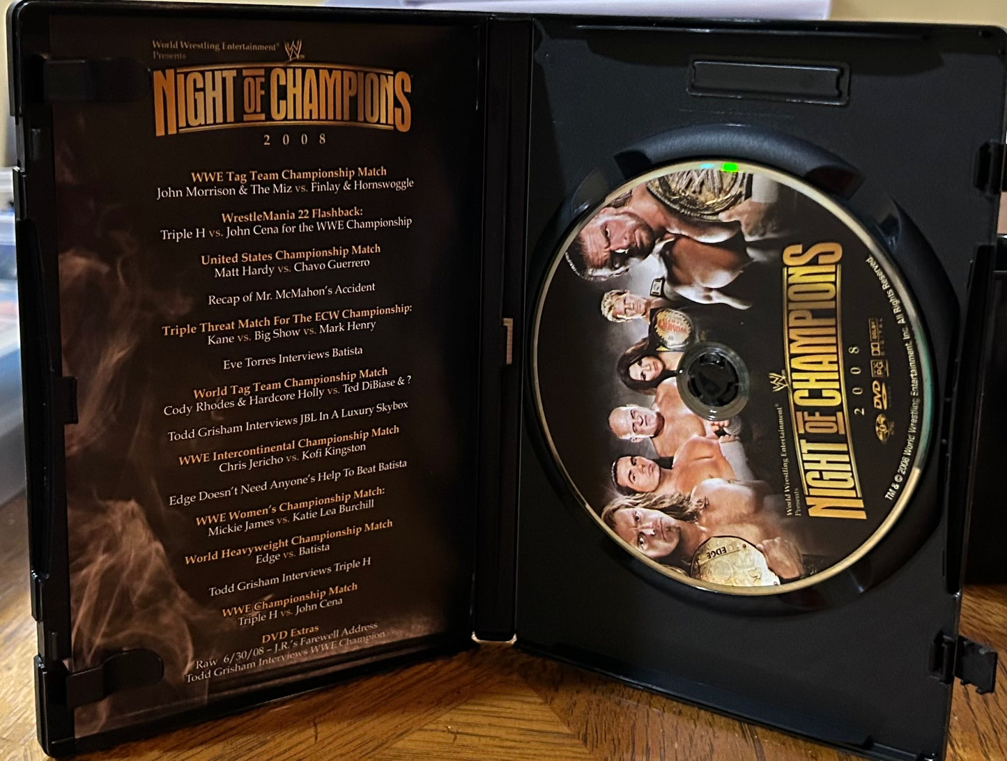 *WWE “Night of Champions 2008” DVD (Triple H, John Cena, Edge & so much more)