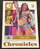 Cora Jade 2022 WWE Panini Chronicles Gold Parallel ROOKIE Card