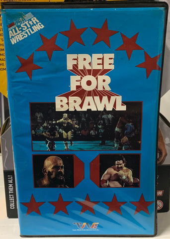 USA All-Star Wrestling Vintage 1986 VHS “FREE FOR BRAWL” NWA AWA WWWF!!!