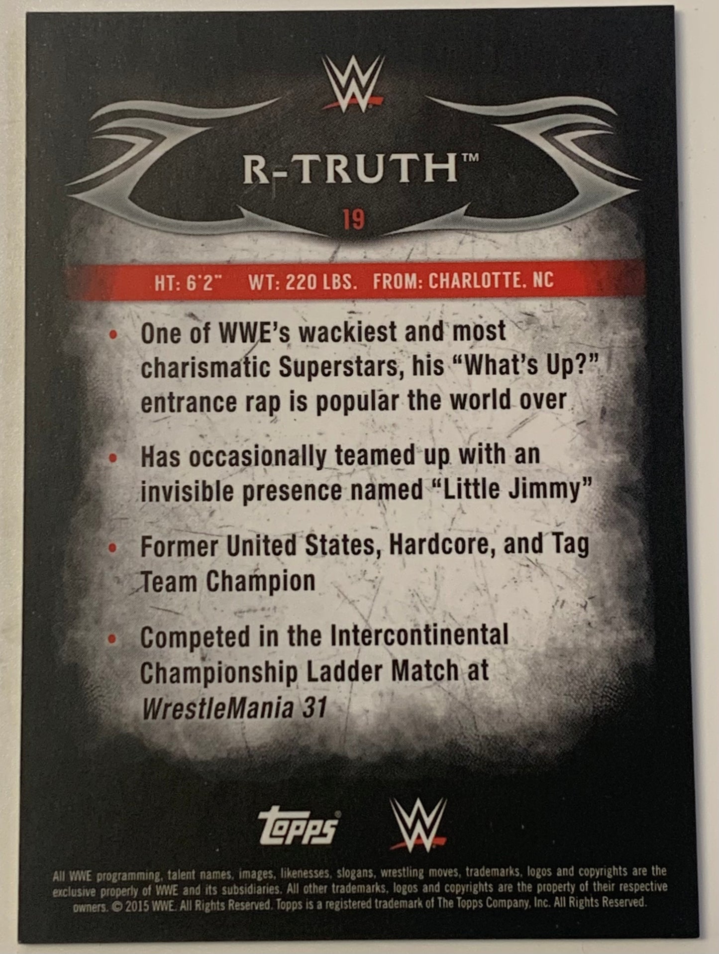 R-Truth 2015 WWE Topps Undisputed Card