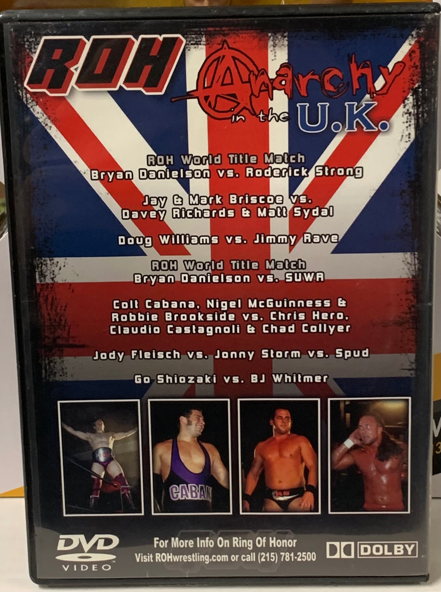 ROH Ring of Honor DVD “Anarchy in the UK” 8/13/06 Danielson, Strong, Briscoes, SUWA)