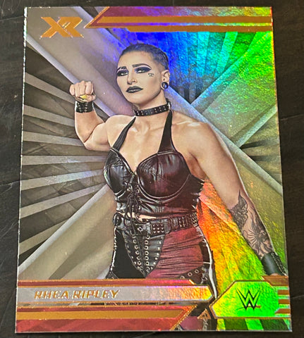 Rhea Ripley 2022 WWE Panini Chronicles Bronze XR Card