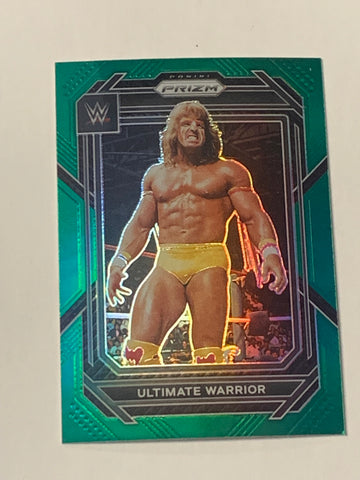 Ultimate Warrior 2023 WWE Prizm Green Refractor Card
