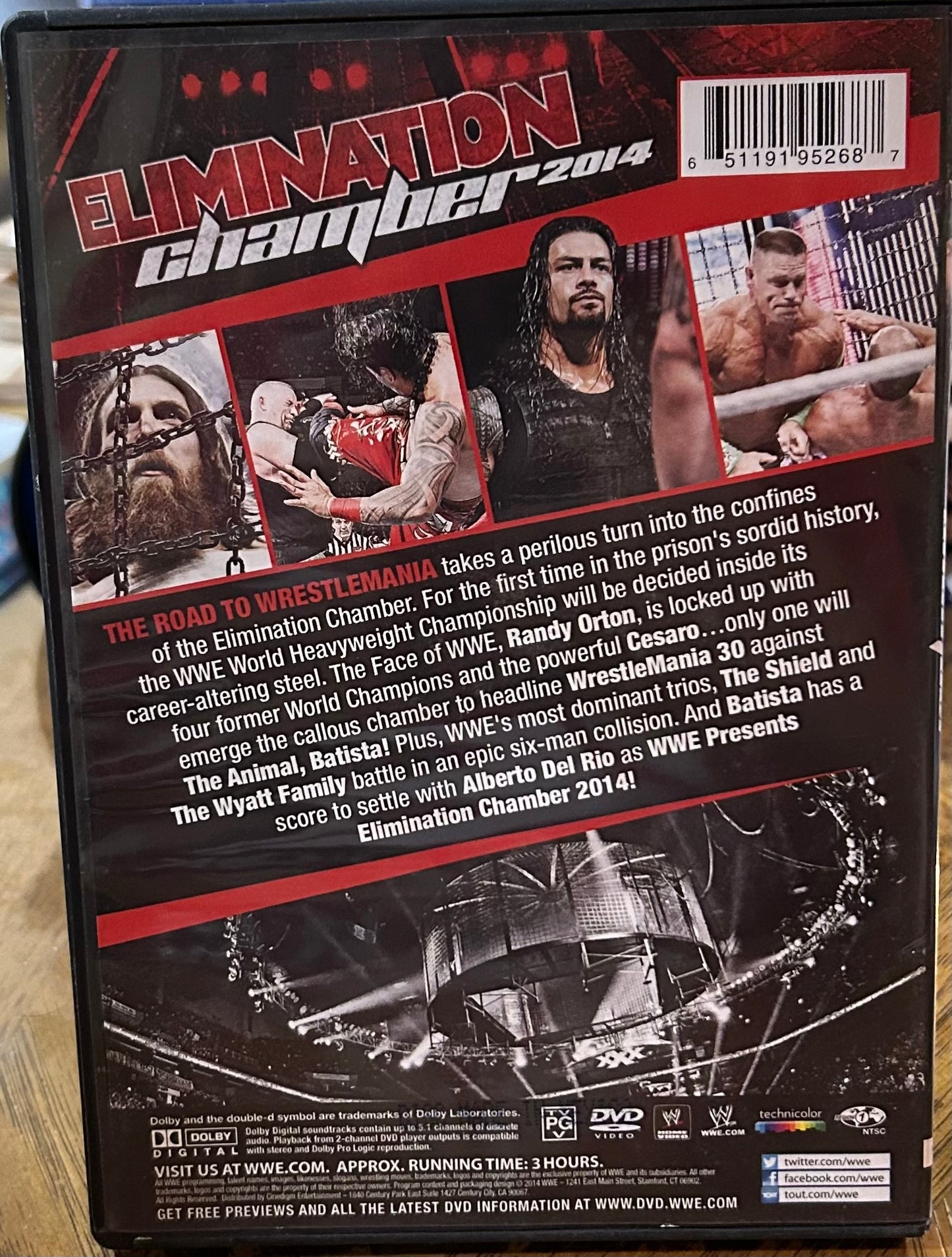 * WWE “Elimination Chamber 2014” DVD (Cena, Orton, Daniel Bryan & so much more)