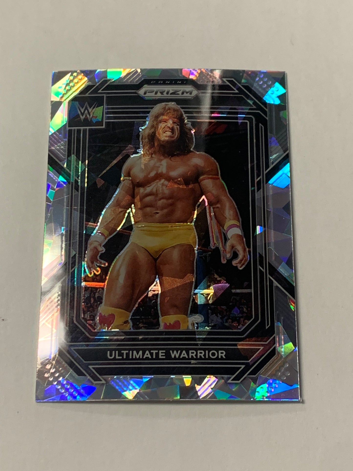 Ultimate Warrior 2023 WWE Prizm Cracked Ice X-Fractor Card
