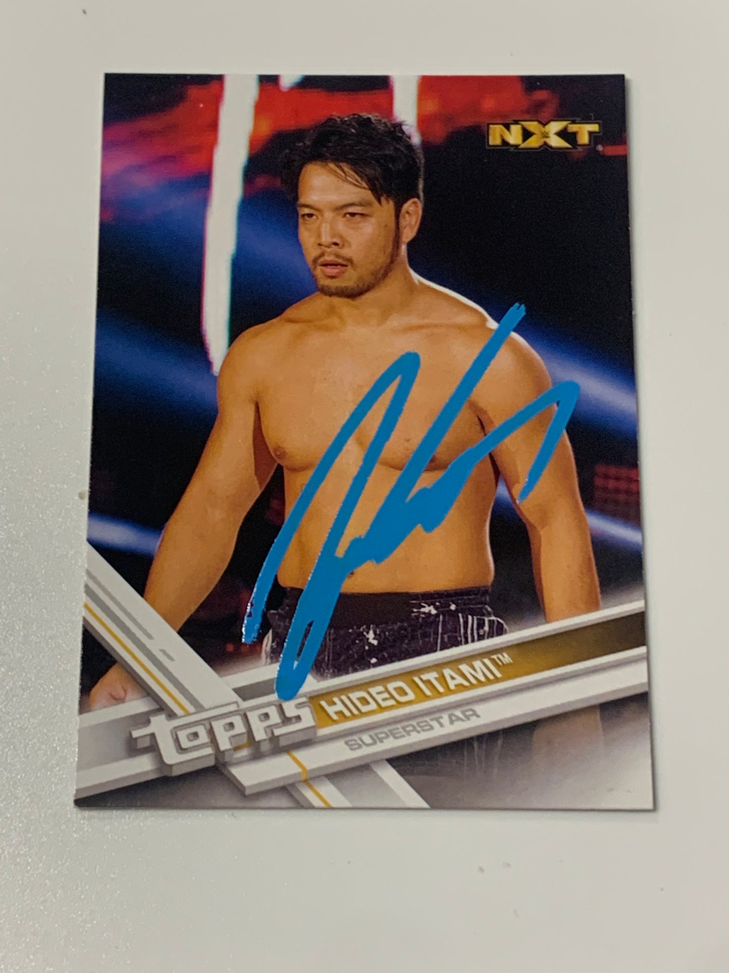 Hideo Itami aka KENTA SIGNED 2017 WWE NXT Card COA