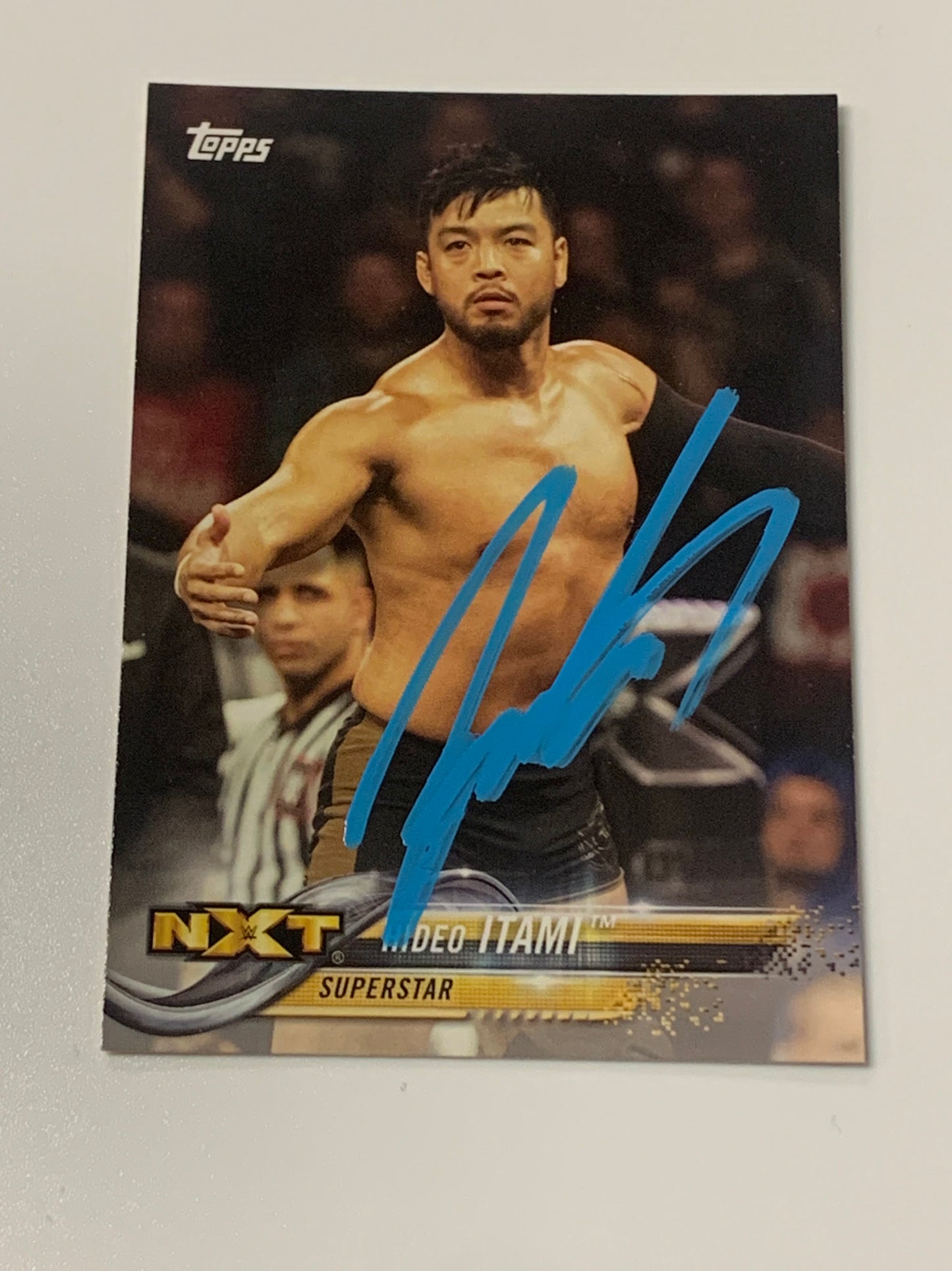 Hideo Itami aka KENTA SIGNED 2018 WWE NXT Topps Card COA