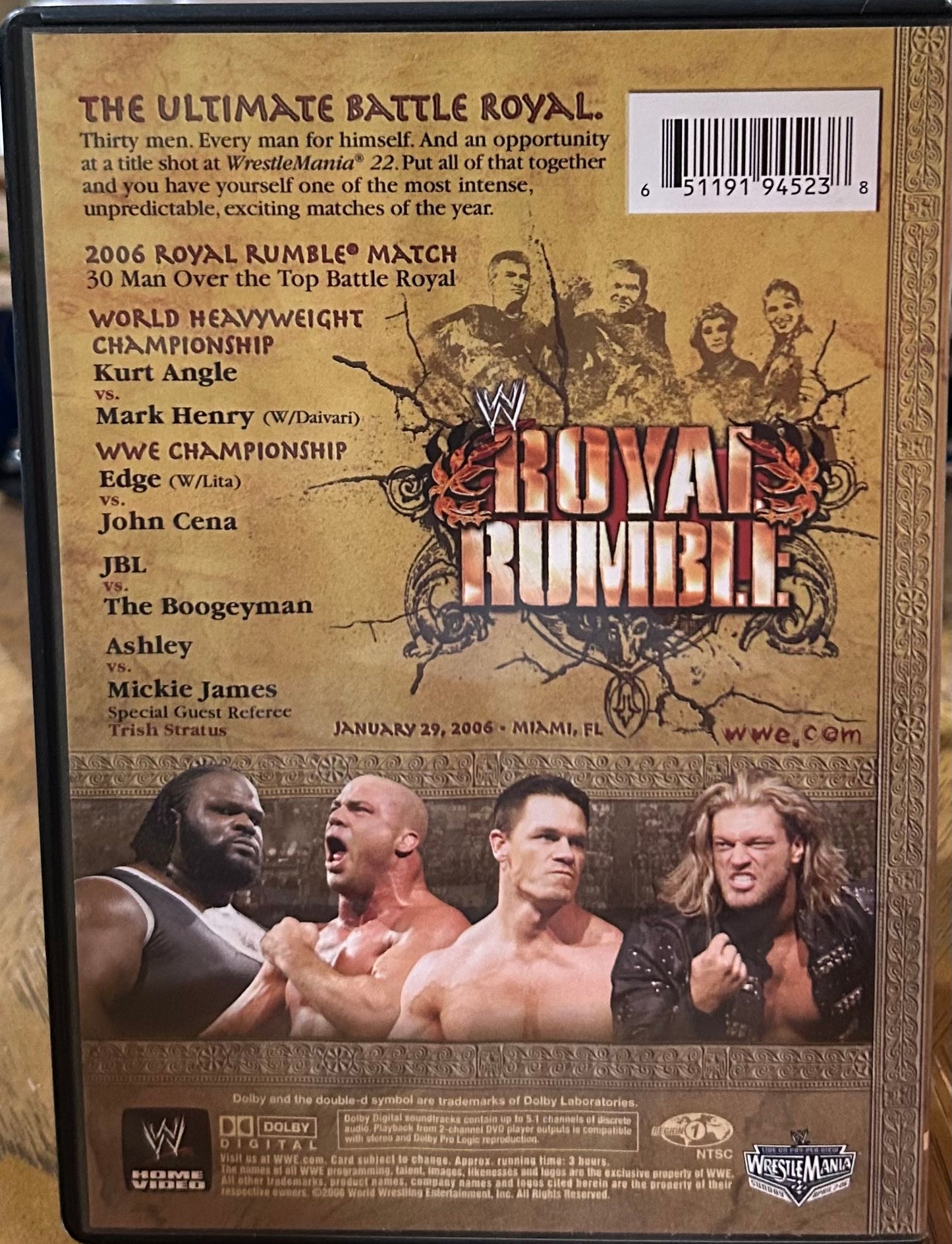 * WWE “Royal Rumble 2006” DVD (John Cena, Edge, Kurt Angle & so much more)