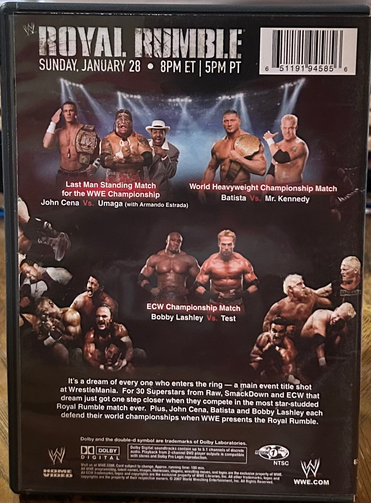 * WWE “Royal Rumble 2007” DVD (John Cena, Umaga, Batista & so much more)
