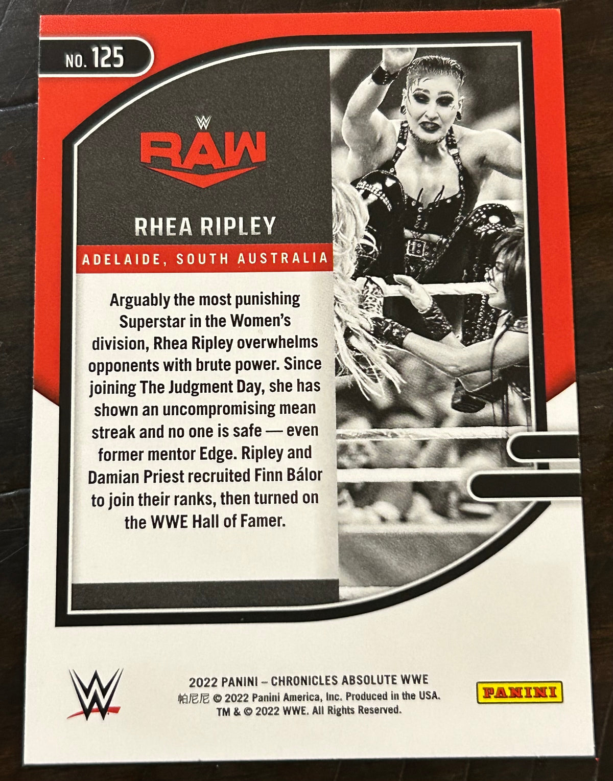 Rhea Ripley Math Card Rhea Ripley 2022 WWE Panini Chronicles Absolute Card – The Wrestling ...