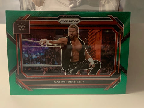 Dolph Ziggler 2023 WWE Prizm Green REFRACTOR Card