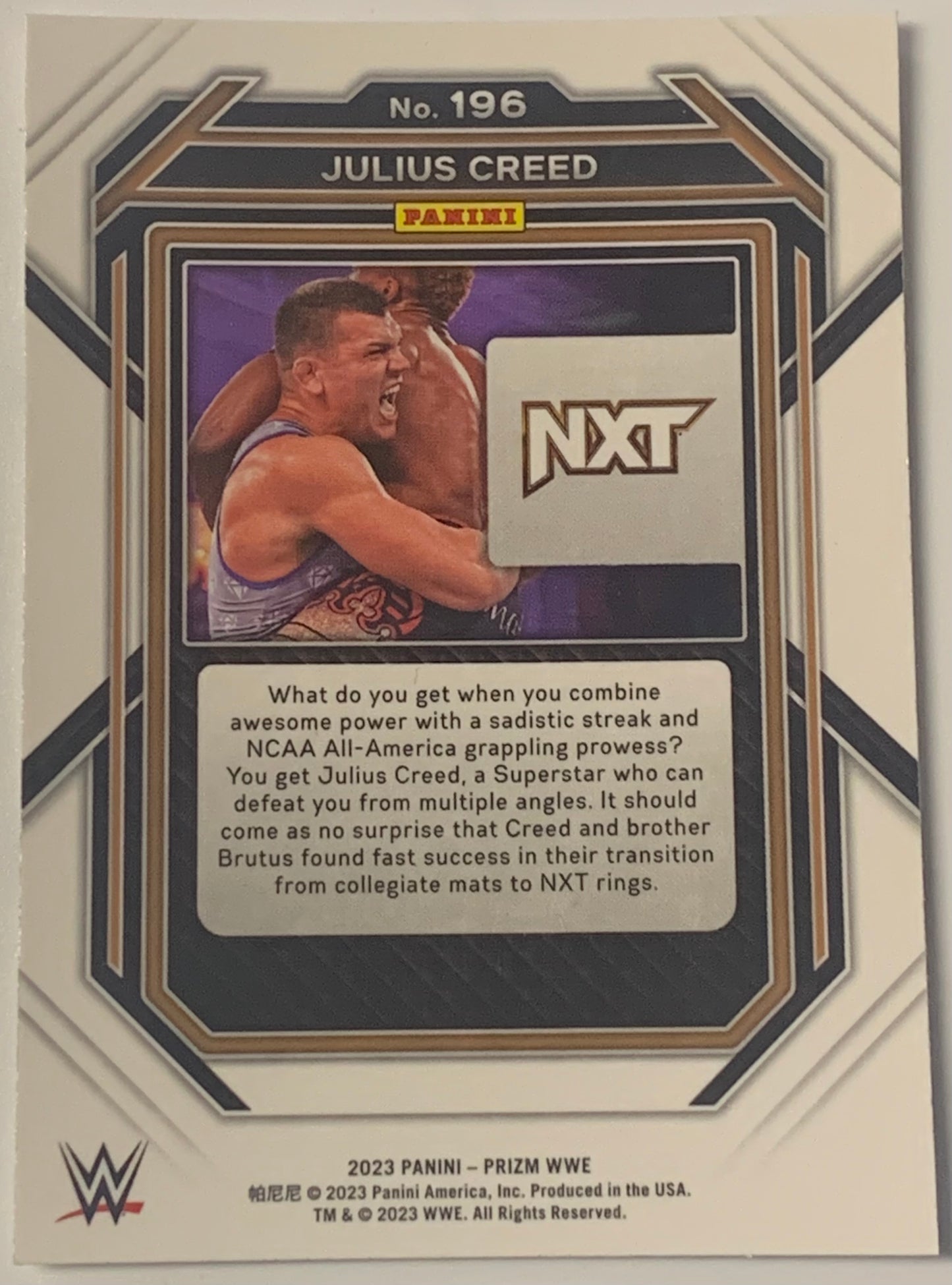 Julius Creed 2023 WWE Panini Prizm Card