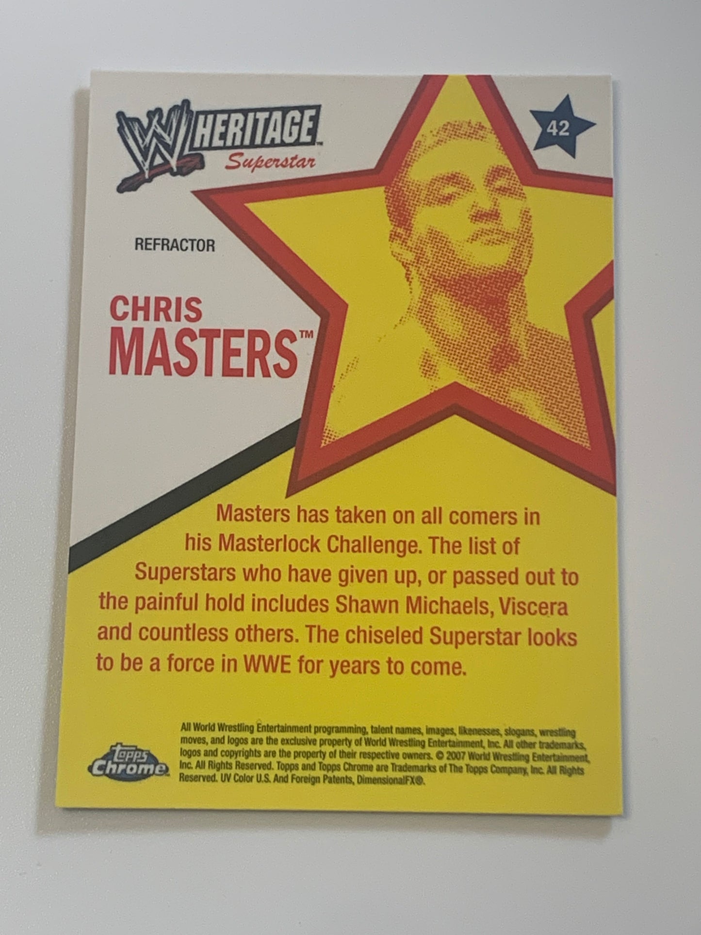 Chris Masters 2007 WWE Topps Chrome Heritage REFRACTOR