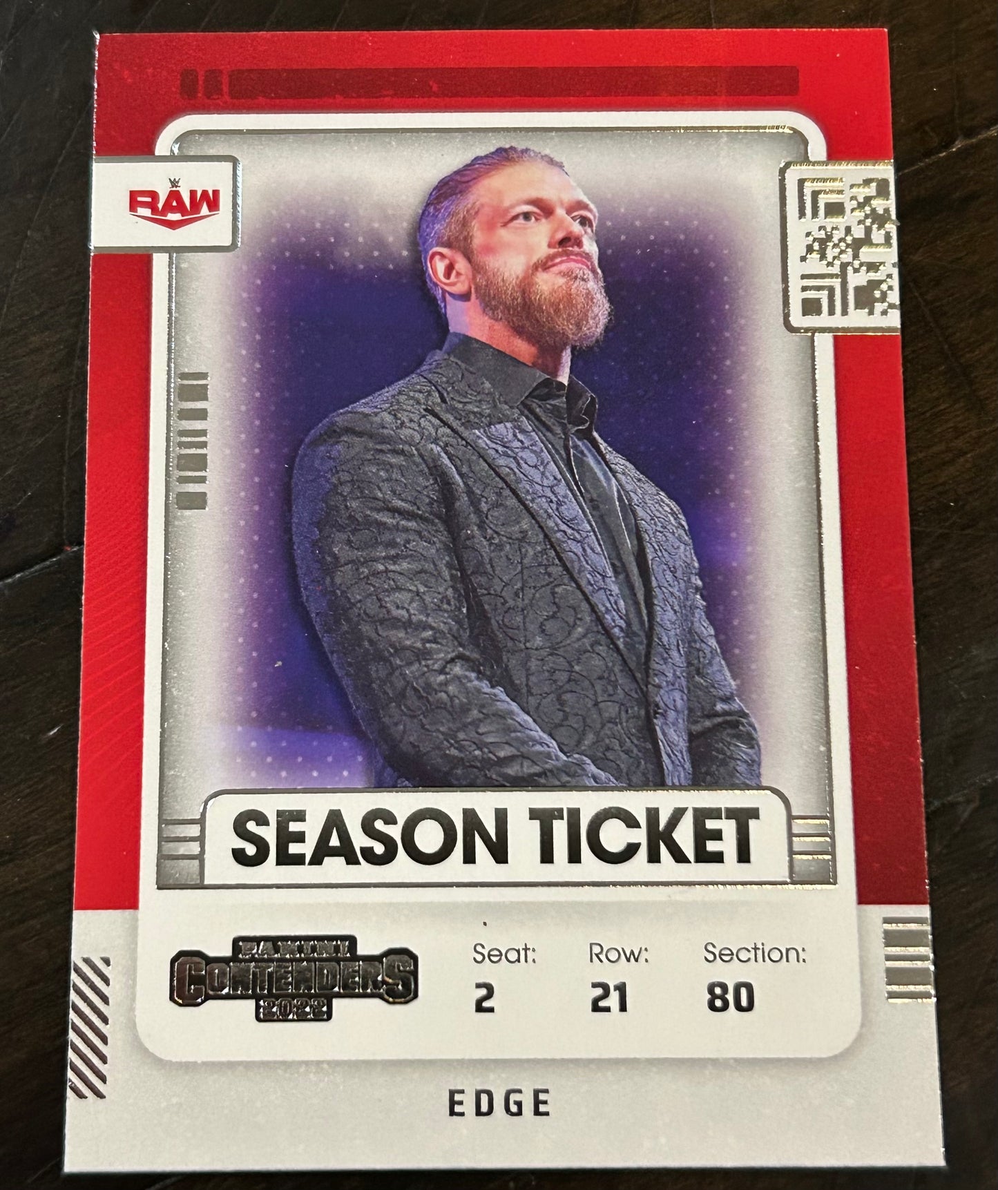 Edge 2022 WWE Panini Chronicles Contenders Card