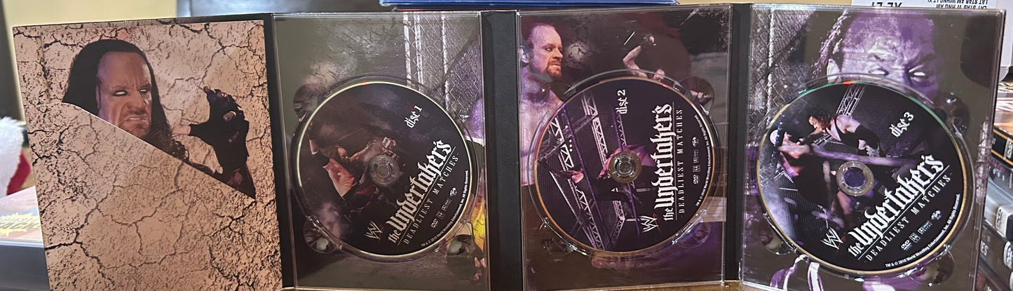* WWE “The Undertaker’s Deadliest Matches” DVD (3-Disc set)