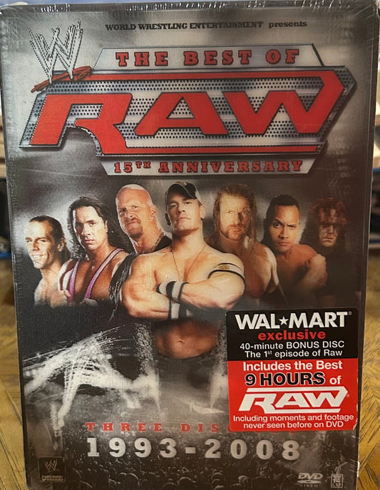 * WWE “The Best of RAW, 15th Anniversary” DVD (Sealed, 3-Disc set)