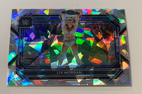 Liv Morgan 2023 WWE Prizm Cracked Ice X-Fractor Card