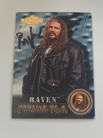 RAVEN Signed 2001 WWE Fleer Card (Comes w/COA)!!!