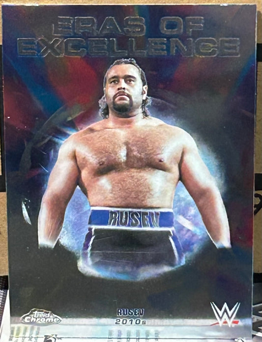 + Rusev 2026 WWE Topps Chrome “Eras of Excellence” Insert Card