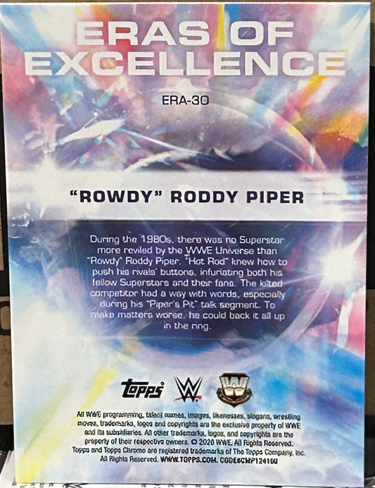 + Rowdy Roddy Piper 2026 WWE Topps Chrome “Eras of Excellence” Insert Card