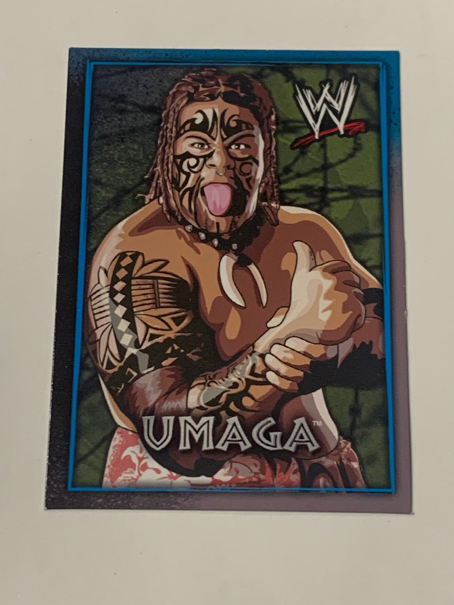 Umaga 2007 WWE Topps Tags Card Samoan Bulldozer
