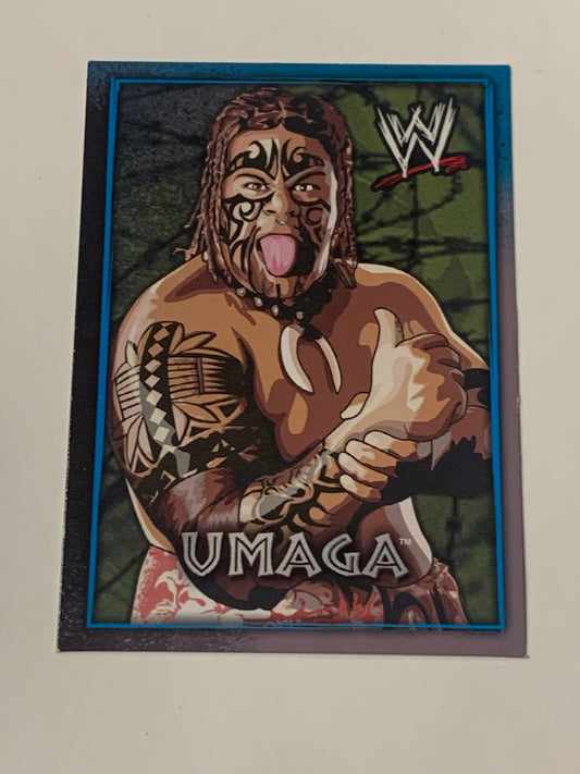 Umaga 2007 WWE Topps Tags Card Samoan Bulldozer