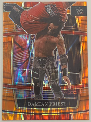 Damian Priest 2022 WWE Panini Select Orange Flash Prizm Concourse Refractor Card