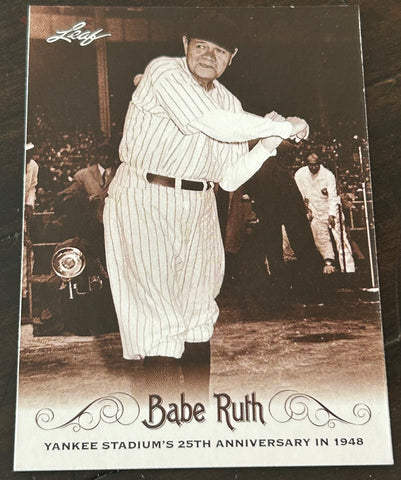 Babe Ruth 2016 Leaf Baseball Card YANKEES