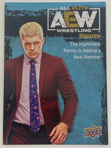 Cody Rhodes 2021 AEW UD Upper Deck “Magazine” Card