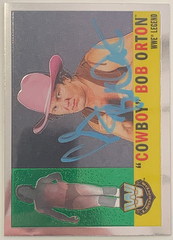 Cowboy Bob Orton SIGNED 2006 WWE Topps Chrome Heritage Card (Comes w/COA)