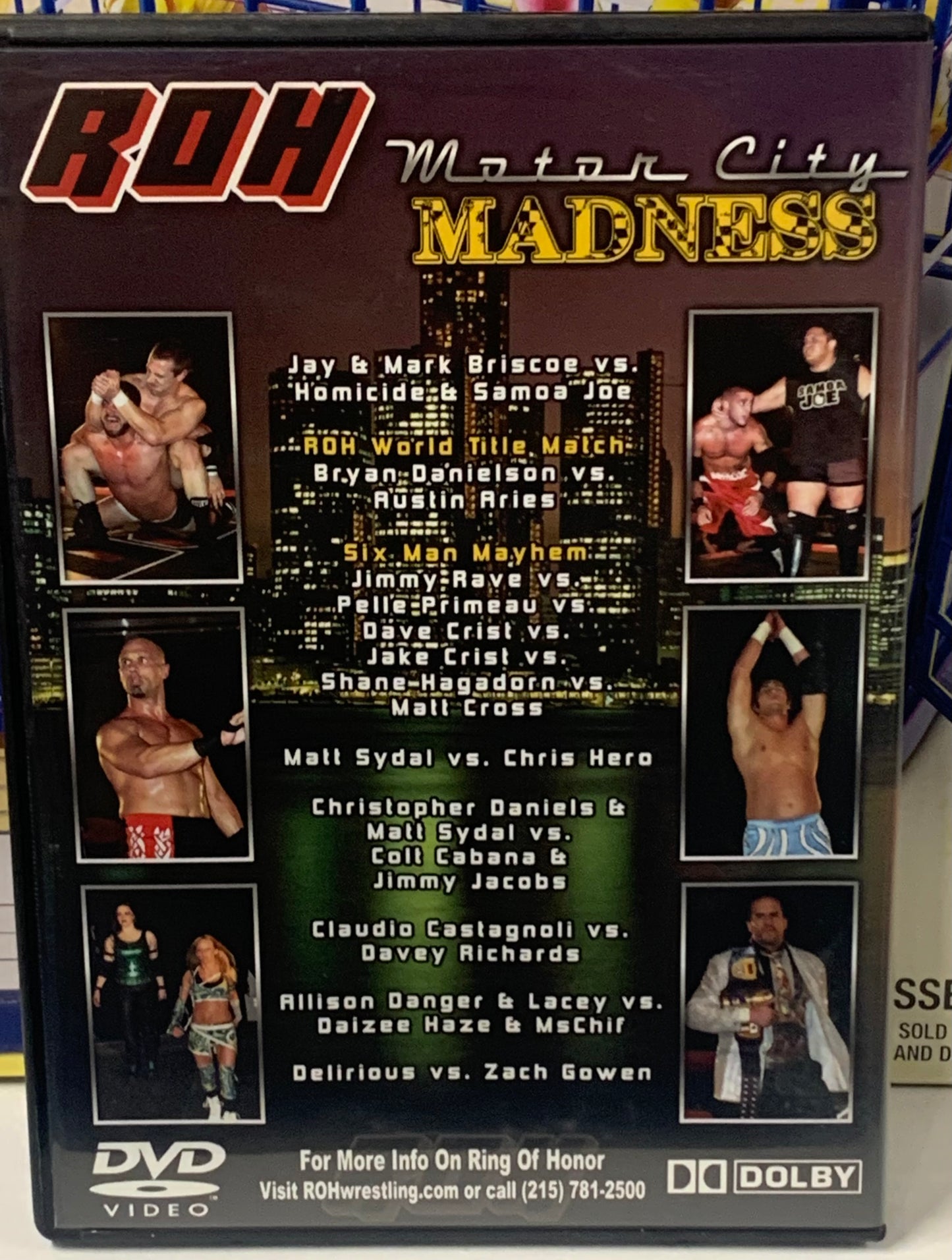 ROH Ring Of Honor DVD “Motor City Madness” 10/7/06 (Briscoes, Samoa Joe, Danielson, Homicide)