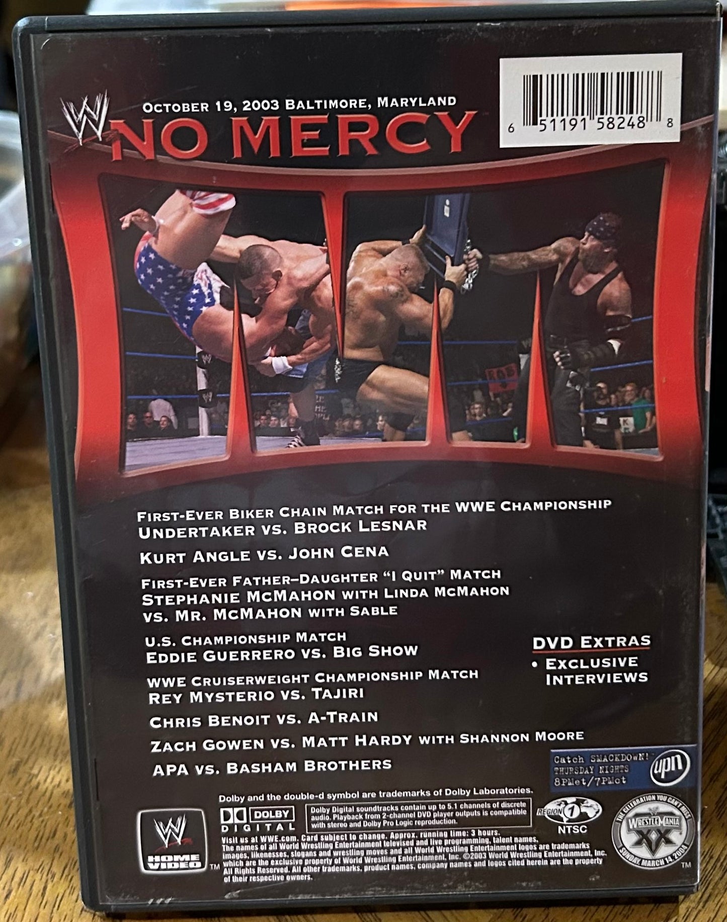 * WWE “No Mercy 2003” DVD (Undertaker, Brock Lesnar, Cena & so much more)
