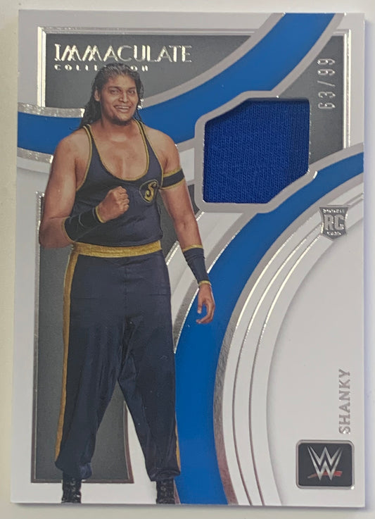 Shanky 2022 WWE Panini Immaculate Collection Rookie Relic #/99 (Only 99 Made)