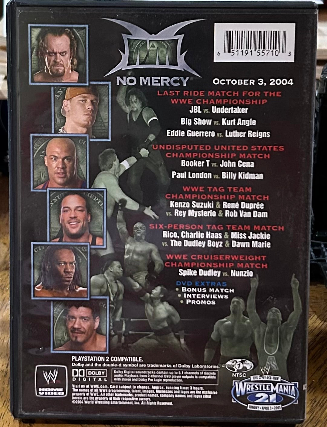 WWE “No Mercy 2004” DVD (Undertaker, Eddie Guerrero, Angle & so
