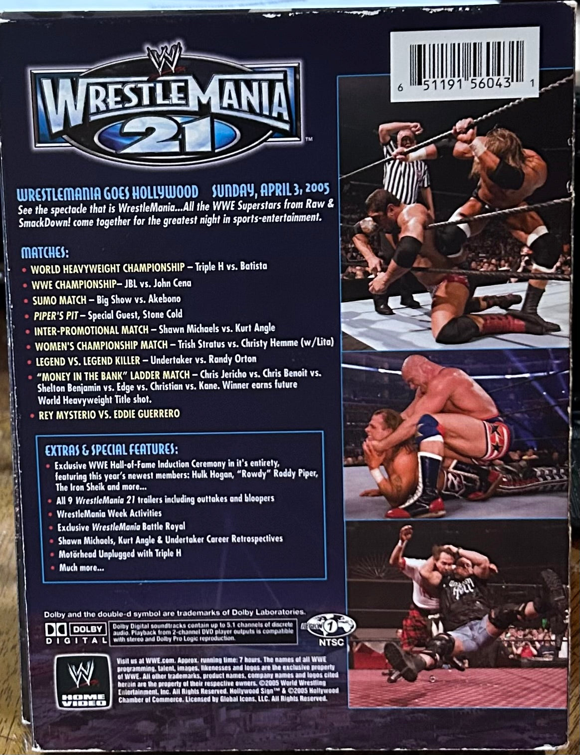 * WWE “Wrestlemania 21” DVD (3-Disc Set)