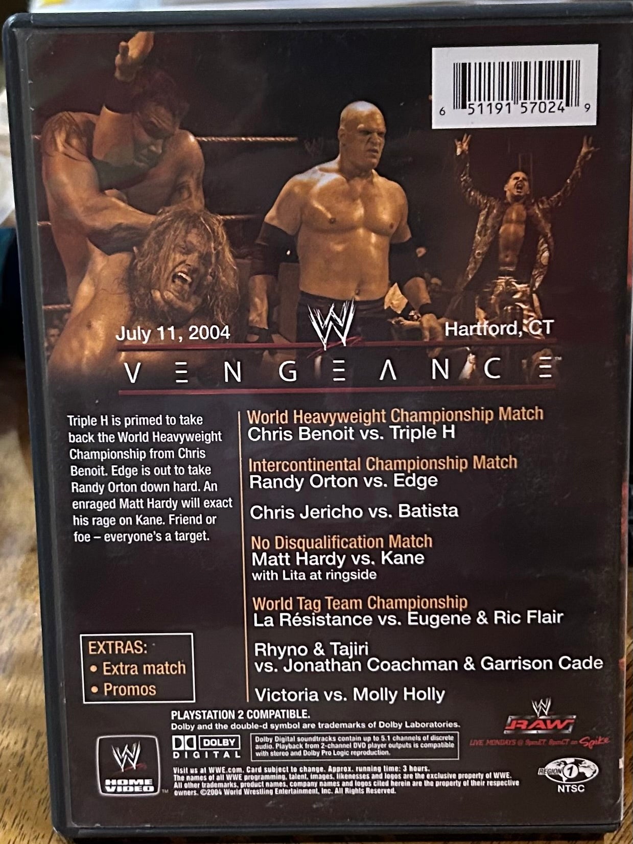 * WWE “Vengeance 2004” DVD (Benoit, Triple H, Edge & so much more)
