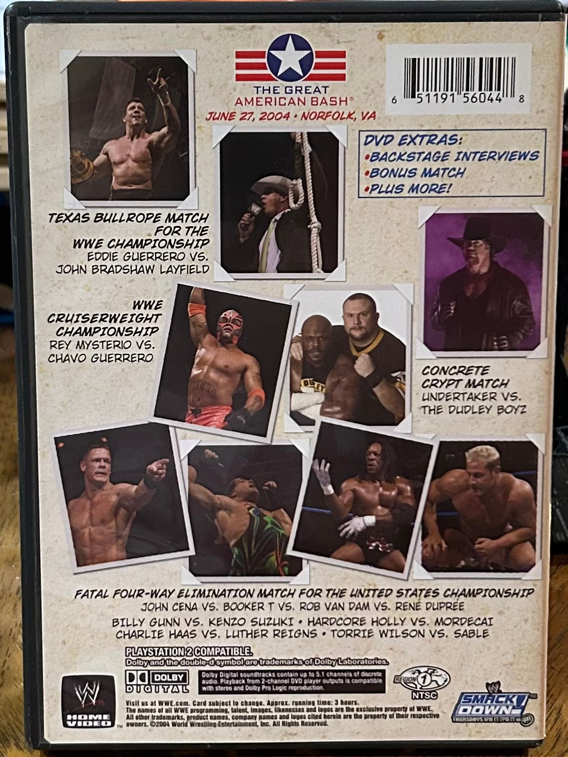 * WWE “The Great American Bash 2004” (Eddie Guerreo, Mysterio, Dudleys & so much more)