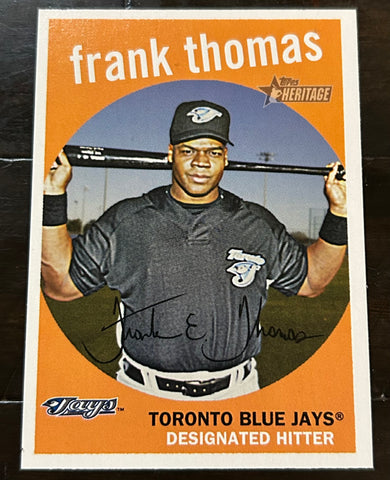 Frank Thomas 2008 Topps Heritage Baseball Card BLUE JAYS