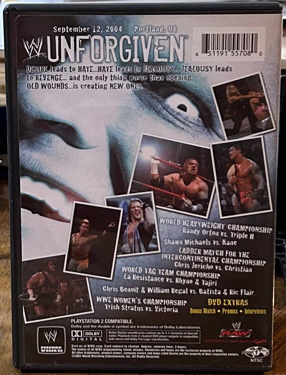 * WWE “Unforgiven 2004” DVD (Orton, Triple H, Kane & so much more)