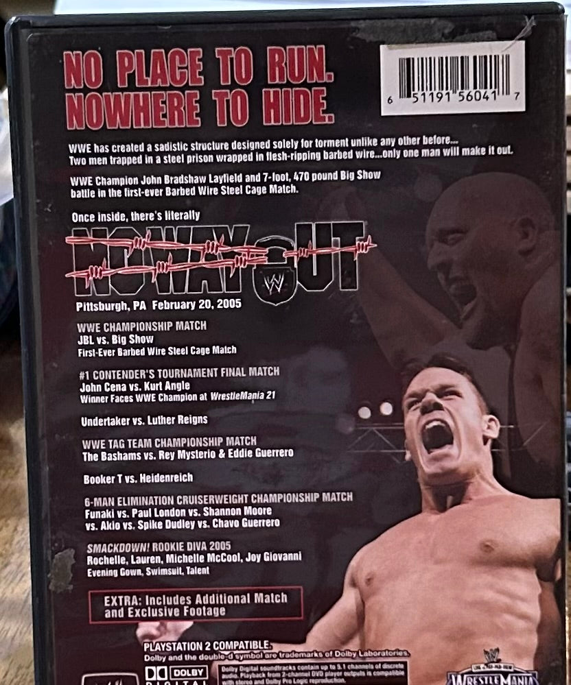 WWE “No Way Out 2005” DVD (John Cena, Angle, Booker T & so much