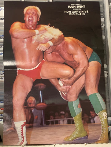 Ron Garvin vs Ric Flair Full Color Pinup/Poster NWA from Wrestling’s Main Event Magazine